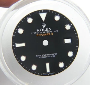 Original Rolex Orange Explorer II 216570 Black Watch Dial Chromalight Lume Marker - Bild 1 von 4