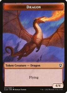 4x Dragon Token - NM - Battle for Baldur's Gate - SPARROW MAGIC mtg - Picture 1 of 1
