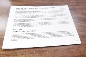 Mauser 1896 Besenstiel Pistole German Factory Manual 31 Pg 70er 80er Jahre - Bild 1 von 8