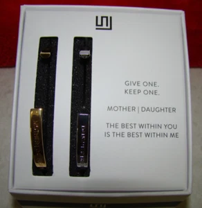 NEW Stella Valle Mother Daughter 2 Piece Silver & Gold Tone Bracelet Gift Set - Picture 1 of 10