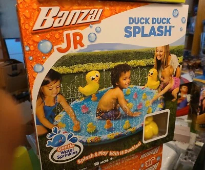 Banzai Jr  Inflatable Duck Duck Splash Pad Mat Home Garden Lawn Play - Image 1 of 2