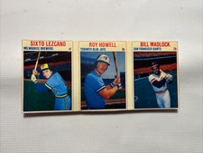 1979 Hostess PANEL * S. Lezcano Brewers  Roy Howell Blue Jays  B. Madlock Giants