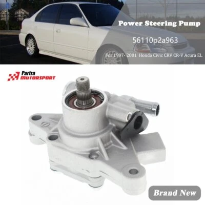 Fit For 1997-2000 2001 Honda Civic CRV CR-V Acura EL Power Steering Pump - Image 1 of 4