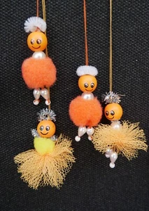4 Ballerinas Weihnachtsdekoration Handarbeit ca 5-6 cm hoch - Bild 1 von 1