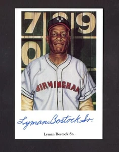 Lyman Bostock Sr. SIGNED Negro League Ron Lewis Postcard Autographed - Picture 1 of 2