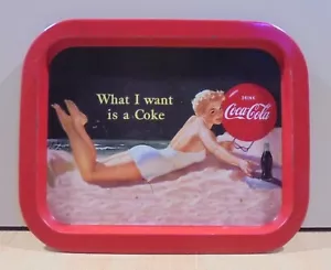 COCA COLA SODA ADVERTISIGN TIN SERVING TRAY - Picture 1 of 10