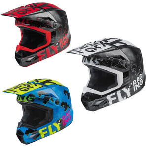FLY RACING 2022 YOUTH KINETIC SCAN MX ATV HELMET ALL COLORS