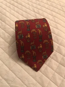 Salvatore Ferrara morning Mens Tie 100% Silk Burgundy Red - Picture 1 of 4