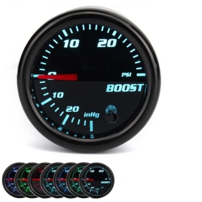 52mm Digital Boost Gauge Tinted 7 Color 0-30 PSI Pressure Turbo Meter 2" - Image 1 of 4