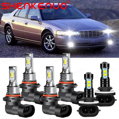 For Cadillac Eldorado 1992-2002 LED Headlight Hi-Low Beam & Fog Lights Bulbs Kit - Image 1 of 4