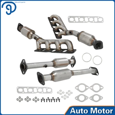 4PCS Front+Rear Manifold Catalytic Converter For 2005-2010 Infiniti QX56 5.6L - Image 1 of 4