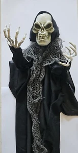 XXL Halloween Deko Skelett Totenkopf Hänger 90 cm Hoch Bewegliche Hände Karneval - Bild 1 von 5