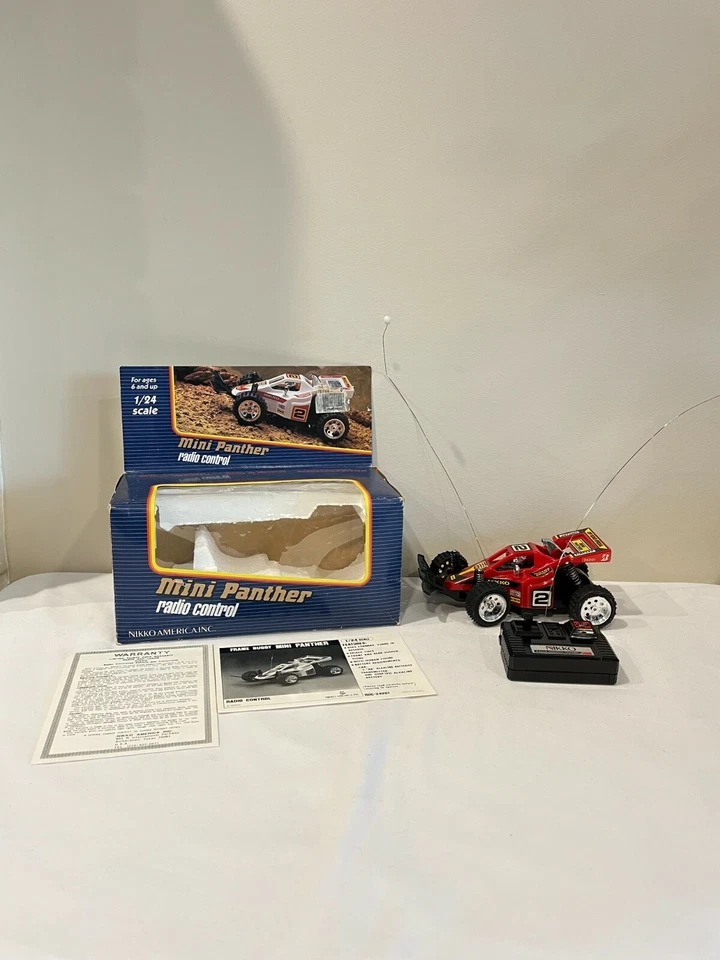 Mini Panther Red Nikko America Radio Controlled RC Car in Box | Complete | Works - Image 1 of 4