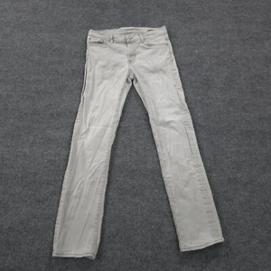7 For All Mankind Jeans Mens 32 Cream Slimmy Stretch Logo Casual Preppy Prep - Picture 1 of 22