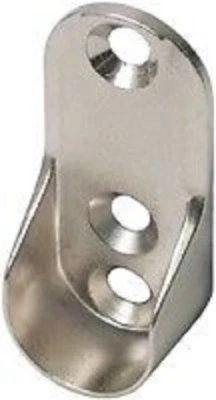 HÄFELE HAFELE PAIR WARDROBE RAIL END SUPPORT BRACKETS ( OVAL )