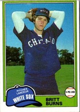1981 O-Pee-Chee Britt Burns #218 Chicago White Sox Baseball Card