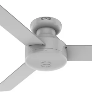 Hunter Fan 44 in Low Profile Dove Grey Indoor Ceiling Fan w 3 Blade and No Light - Picture 1 of 6