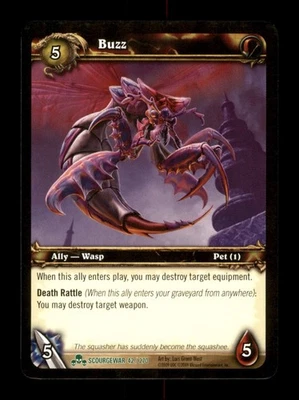Buzz 42/270 Uncommon 2009 World of Warcraft WOW TCG CCG - Image 1 of 2