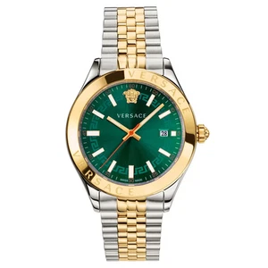 Versace Hellenyium Green Sunray Dial Quartz Men's Watch, 42mm - Picture 1 of 3
