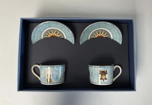 Wedgwood Millennium Commemorative Set Of Two Cups & Saucers c.1997 - Boxed - Picture 1 of 19