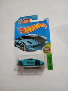 2016 Hot Wheels Exotics Dark Turquoise Lamborghini Sesto Elemento With Dings - Picture 1 of 2