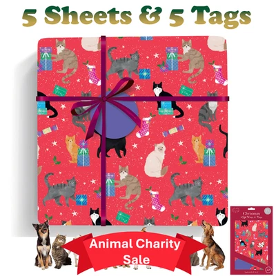 Cat Christmas Wrap & Tags - Happy Catmas - Sale For Our Animal Charity - Image 1 of 4