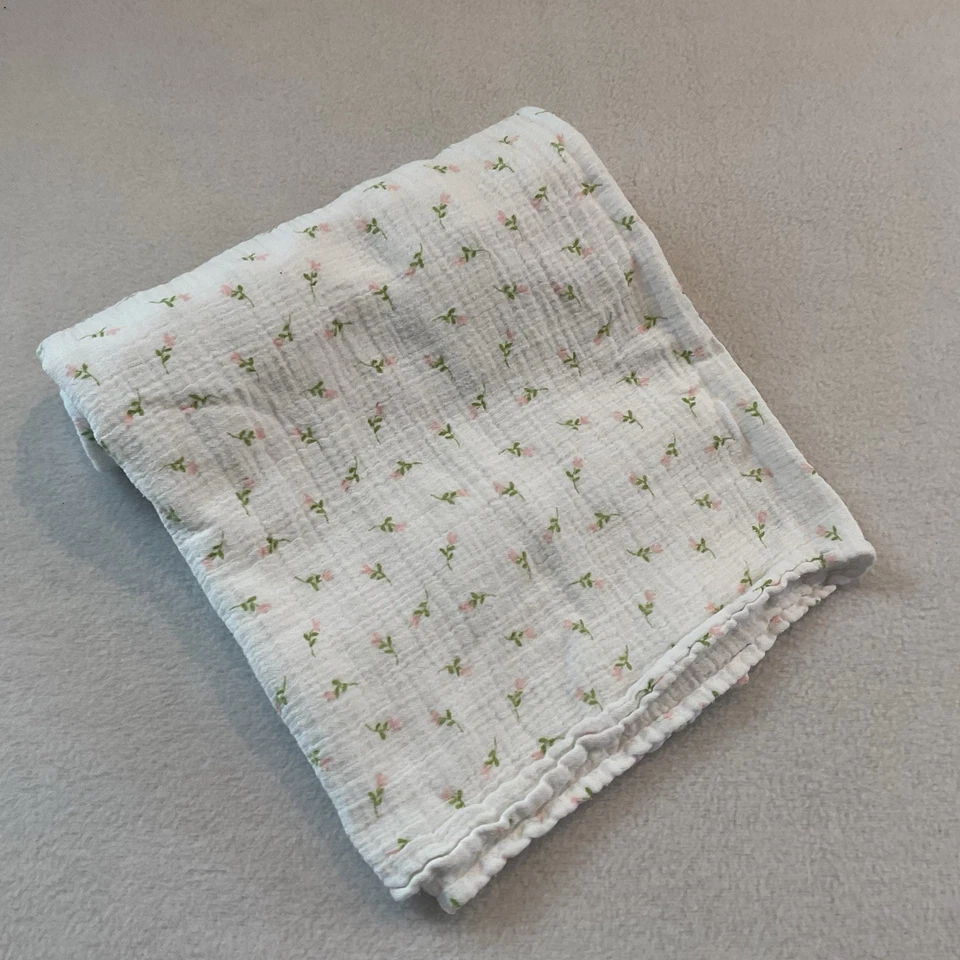 Детское одеяло Swaddle Me Summer с розовыми цветочными цветами муслиновым хлопком  - Изображение 1 из 4