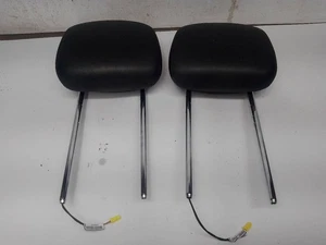Black Leather Pair Left Right Front Active Headrests from 2018 Caravan 12115133 - Picture 1 of 12
