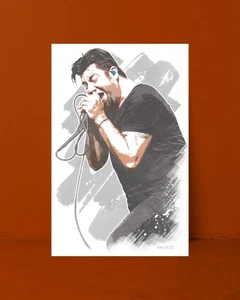 CHINO MORENO watercolor painting art print/poster DEFTONES FREE S&H! - Picture 1 of 4