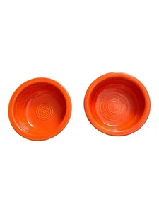 Vintage Red Fiestaware Fruit Bowls 5" Lot Of Two Excellent Condition Set - Picture 1 of 8