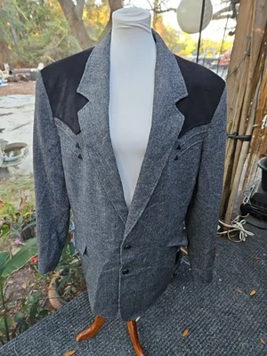 Vintage Pioneer Wear Yoked Jacket Blazer Sawtooth Western Cowboy Rodeo 3X 50L  - Image 1 of 4