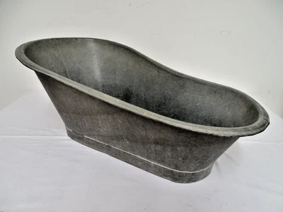 ALTE ZINK BABY WANNE - PFLANZ - GARTEN WANNE UM 1950 - Bild 1 von 4