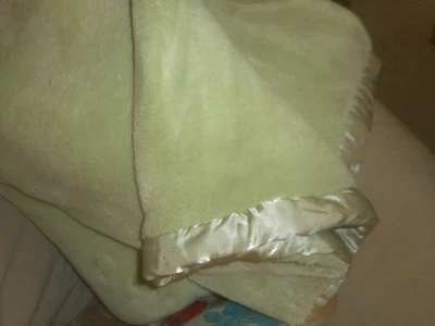 SIMPLY SHABBY CHIC TWIN 90 pol x 64 pol COBERTOR DE PELÚCIA VERDE SUTIL - Imagem 1 de 4