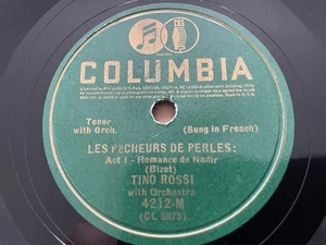COLUMBIA Record 78 rpm 4212 FRENCH Tino Rossi LES PECHEURS DE PERLES / JOCELYN 4 - Picture 1 of 4