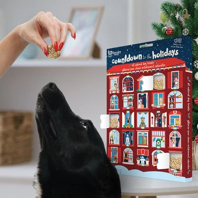 ADVENT CALENDAR - 25 DAYS OF DOG TREATS - HOLIDAY Christmas Advent Calendar Dog All Natural Treats Holiday New Sealed 8/2026 exp