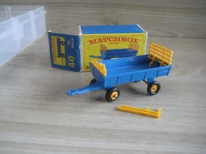 MATCHBOX 1-75 REGULAR WHEELS  MB40C HAY TRAILER  N/MINT  E4 COMPLETE  BOX (READ - Picture 1 of 2