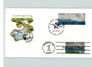 2 JOINT ISSUE FDCS, ST. LAWRENCE SEAWAY, CANADA & U.S. Farnam, Amer. Postal Arts - Picture 1 of 2