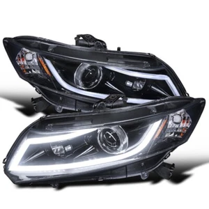 For Honda Civic 12-15 Sedan / 12-13 Coupe Smoked BK Projector Headlights LED DRL - Picture 1 of 5