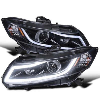 Faros proyectores LED DRL ahumados para Honda Civic 12-15 sedán/12-13 cupé BK Foto 1 de 4