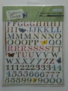 Nature's Garden M Bastin Acid & Lignin Free Alphabet Letters & Numbers Stickers - Picture 1 of 2