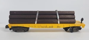 Coche plano American Flyer 4-9002 Boston y Maine con carga de registro - ENVÍO GRATUITO - Imagen 1 de 9