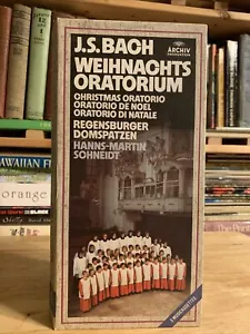 Vintage Bach Weihnachts Oratorium Christmas Oratorio 3 Cassette Box Set &Booklet - Picture 1 of 9