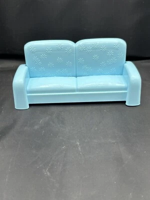 Sofá plegable Barbie Talking Townhouse 2002 Mattel de repuesto azul Foto 1 de 4