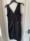 Evening Gown Dress Sequined Bodycon V-Neck Sleeveless Wrapped Dress Size 2XL