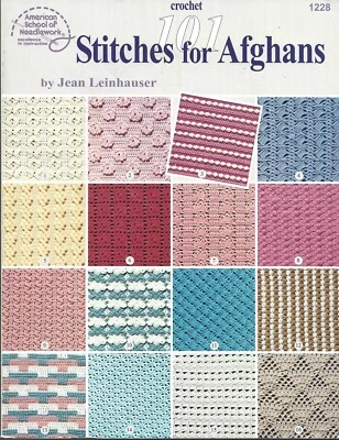 101 Stitches for Afghans - Crochet Instruction Booklet - Image 1 of 2