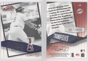 2002 Donruss Originals Champions /800 Tony Gwynn #C-6 HOF