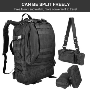 60L Military Tactical Backpack Removable Rucksack Travel Bag for Camping Hiking - Picture 1 of 14