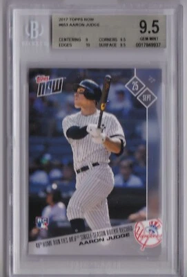 AARON JUDGE 2017 Topps Now #653 RC BGS 9.5 Gem Mint - Image 1 of 2