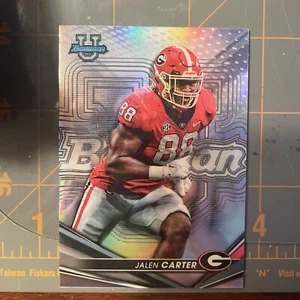 Jalen Carter 2022-2023 Bowman's Best U #13 Refractor Georgia Eagles - Picture 1 of 2