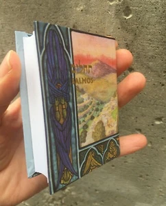 "Salmi libro ebraico e spagnolo spagnolo piccolo salmi libro Bibbia, 8 cm/3,2" - Foto 1 di 7